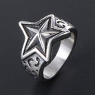 Adorn yourself with our stainless steel star ring, a versatile and stylish jewelry piece designed for both men and women. - Bloomjay