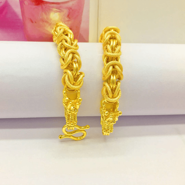 Gold bracelet for men gold plated 24K simulation jewelry bracelet - Bloomjay