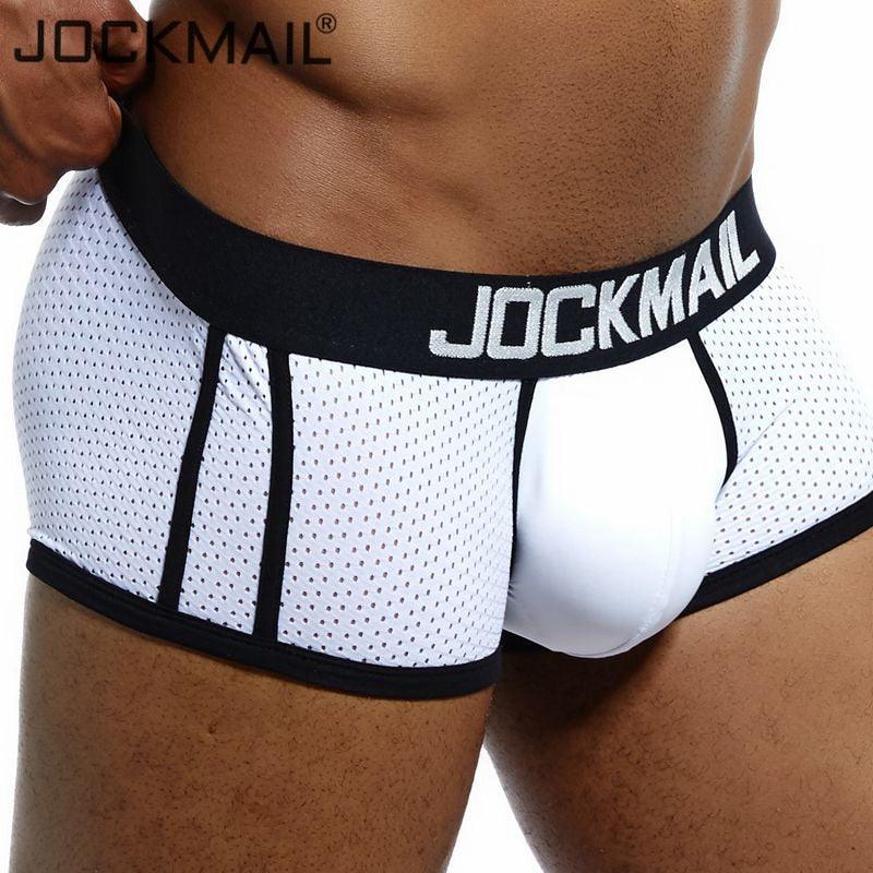 JOCKMAIL Brand Underwear Boxer Men Breathable Mesh Men's Boxers Male Underpants Sexy Gay penis pouch Panties Mens Trunks Pant - Bloomjay