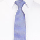 8CM Hand-Tied Polyester Men's Tie in Corduroy with Dark Stripes, perfect for business formal attire