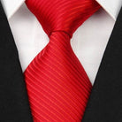 8CM Hand-Tied Polyester Men's Tie in Corduroy with Dark Stripes, perfect for business formal attire