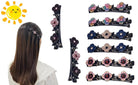 8PCS Crystal Hair Clips: Clover Hairpins. Women's Accessories.