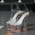 Sandals Feminine Transparent Crystal Platform High Heels Wedge Shoes - Bloomjay