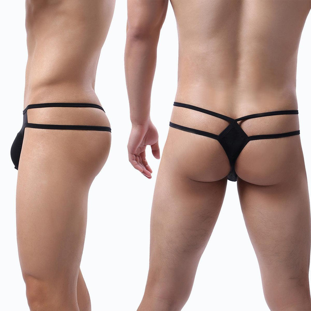 Cross-border Amazon Low Waist Soft Thin Silky Men's Sexy Thong Men's Men's Sexy Underwear B607 - Bloomjay