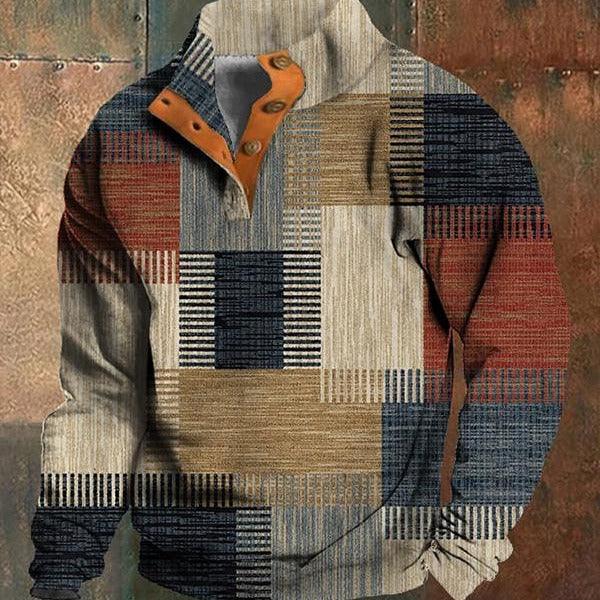 Spring And Autumn Zipper Digital Printing Men's Sweater - Bloomjay