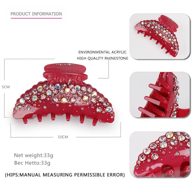 Acrylic Big Rhinestone Hair Claw