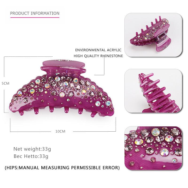 Acrylic Big Rhinestone Hair Claw