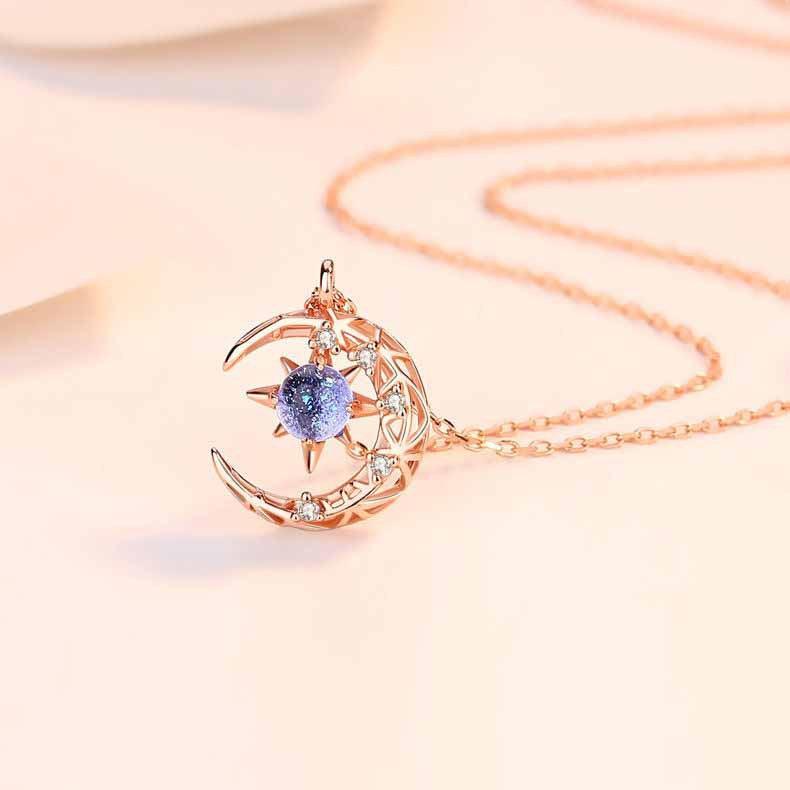 Adopt explosive style with our Star and Moon Necklace, a trending accessory for a bold and fashionable look.