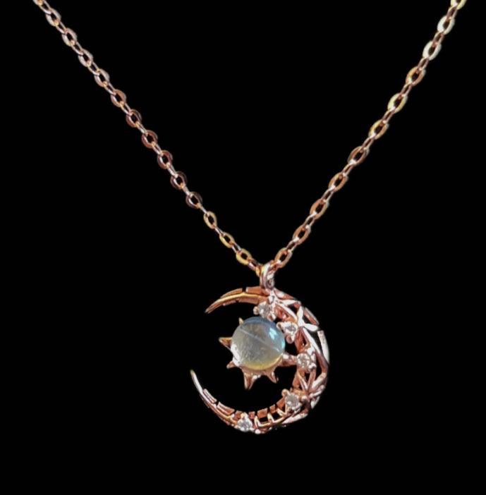 Adopt explosive style with our Star and Moon Necklace, a trending accessory for a bold and fashionable look.