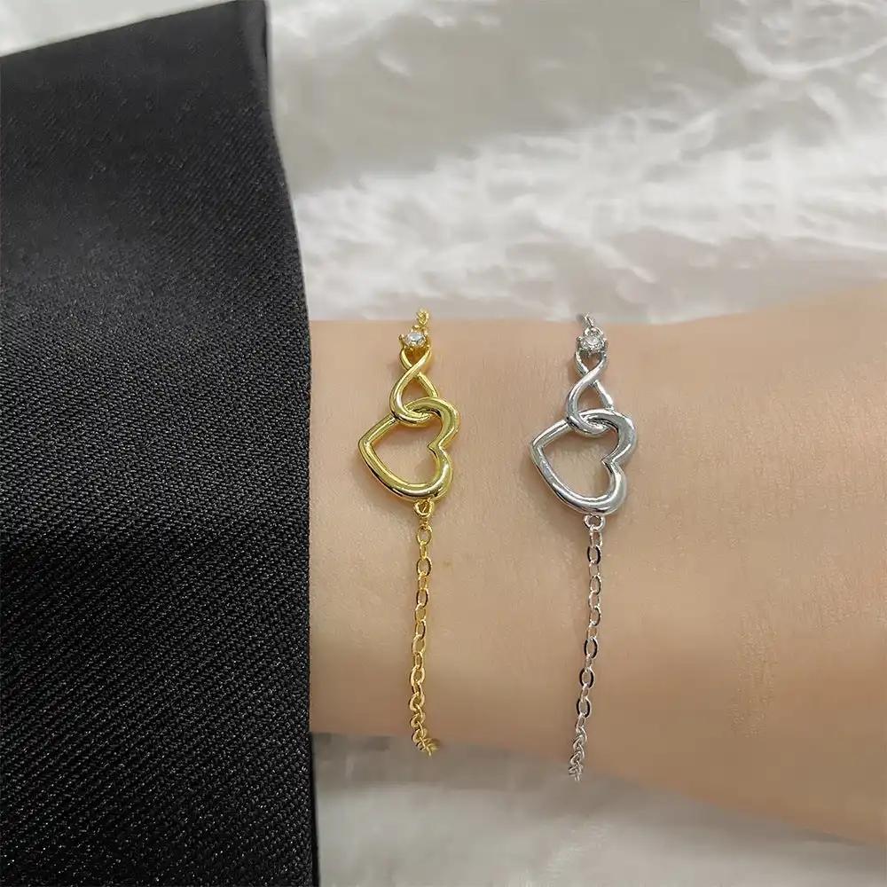 Adorn your wrist with our Heart-shaped Bracelet, a versatile piece of love jewelry.