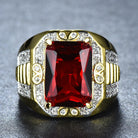 Adorn yourself with our Copper Gilded Red Zircon Ring for a bold and stylish statement.