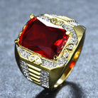 Adorn yourself with our Copper Gilded Red Zircon Ring for a bold and stylish statement.