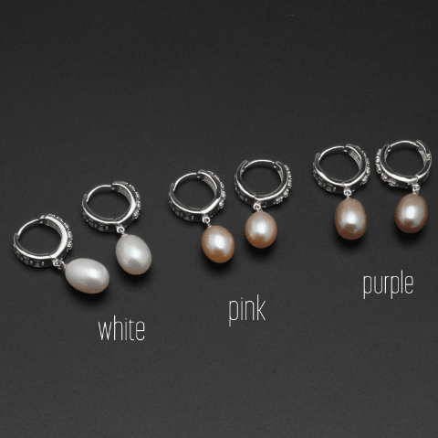 Adorn yourself with sophistication in our Freshwater Pearl Earrings – 925 Silver, offering fine white jewelry for women.