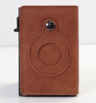AirTag Wallet - Anti-Theft Bullet Card Bag and Multi-Functional RFID Card Holder, designed as a men's slim leather wallet for AirTag.