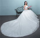 Aliexpress bride wedding dress new large tail size