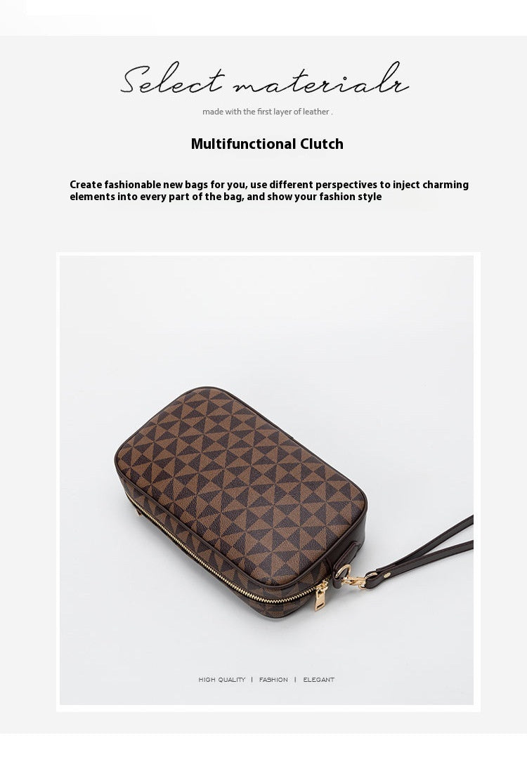 All-Matching Printed Clutch - Personalized Business Handheld Bag and Clip Wallet.