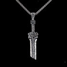 Ancient Sword Necklace Trendy Men Fashion Thai Silver Pendant Personality Silver Jewelry