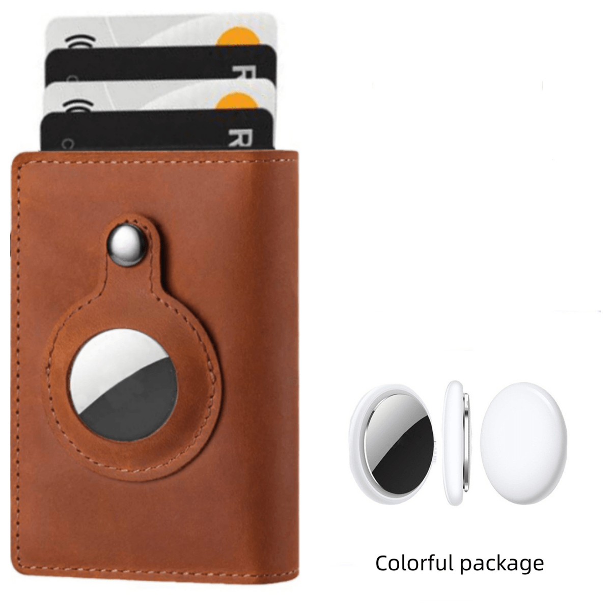 Anti-Theft Bullet Card Bag - Multi-Functional RFID Card Holder and Men's Slim Leather Wallet.