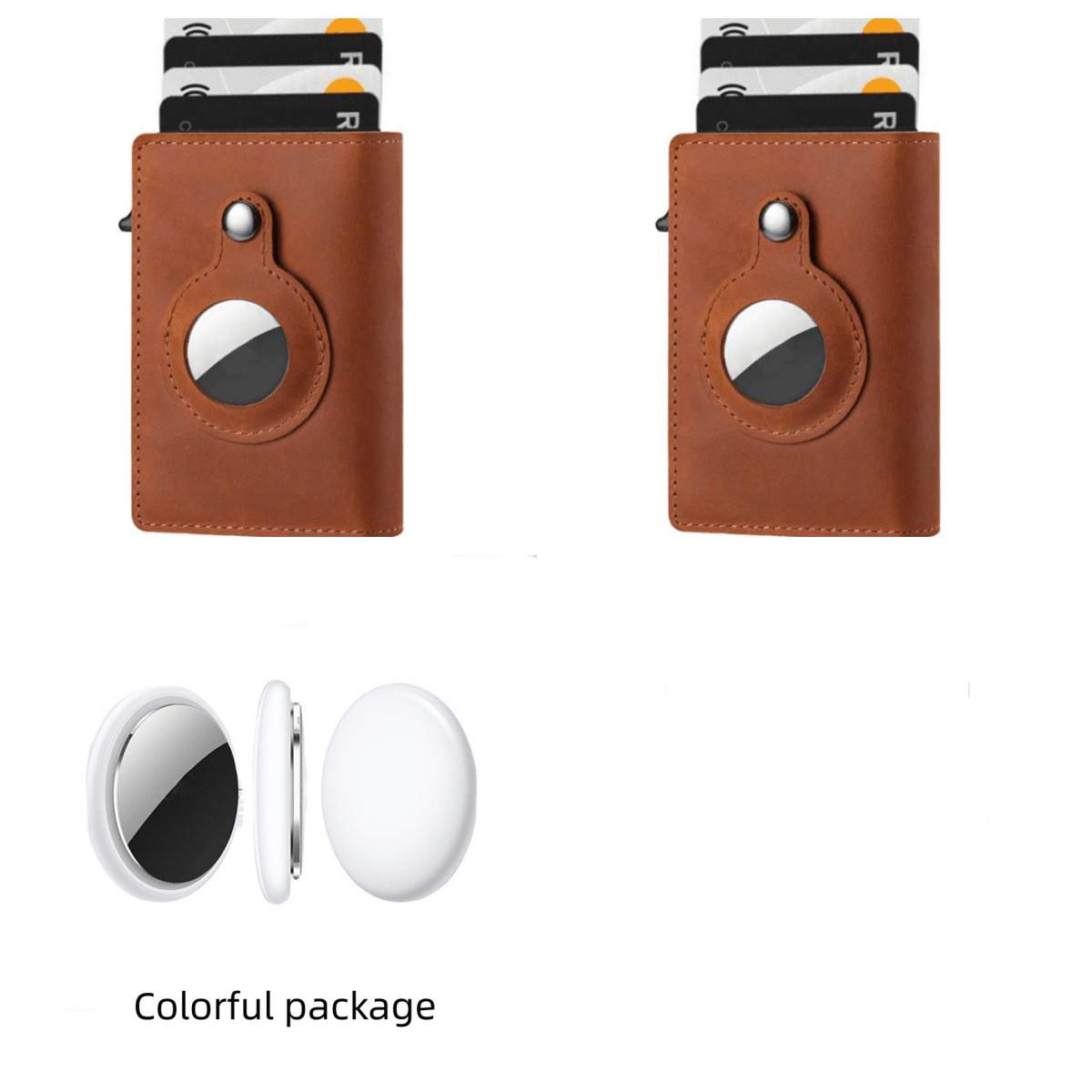 Anti-Theft Bullet Card Bag - Multi-Functional RFID Card Holder and Men's Slim Leather Wallet.