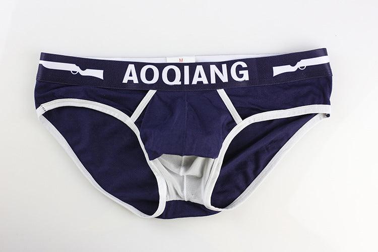 Aoguan men's sexy capsule briefs offer breathable cotton comfort with style.