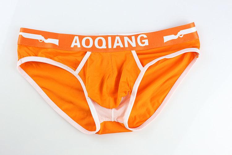 Aoguan men's sexy capsule briefs offer breathable cotton comfort with style.