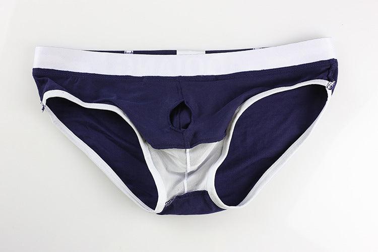 Aoguan men's sexy capsule briefs offer breathable cotton comfort with style.