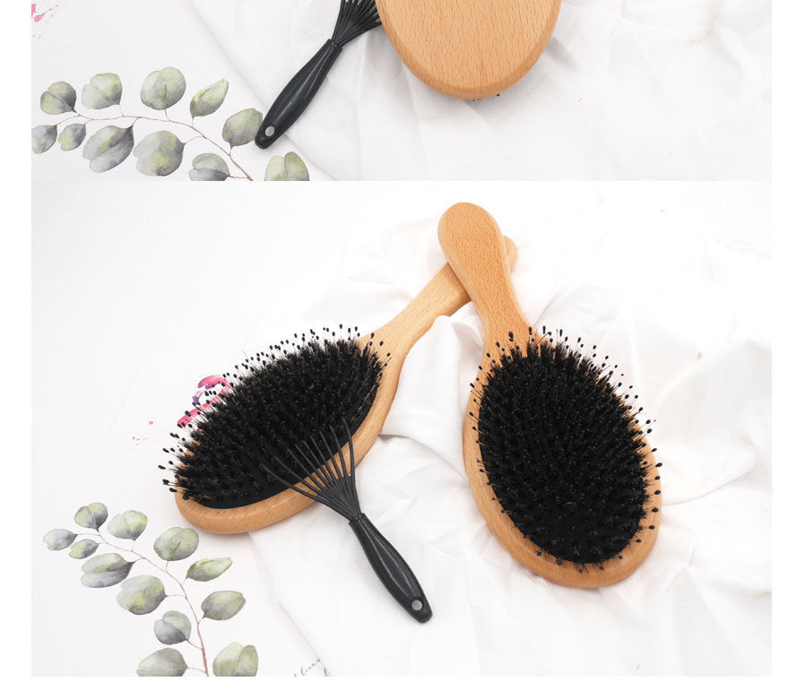 Beech massage hair comb