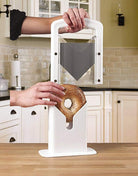 "Bread Slicer: Bagel Cutter, Dog Head Guillotine, Kitchen Gadget."