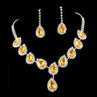 Bridal Jewelry Set Color Rhinestone Necklace