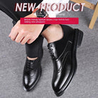 Brogue Elegance for Autumn and Winter: Men's Business Leather Shoes.