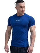 "Camo Sports Tee - Men's Workout Apparel."