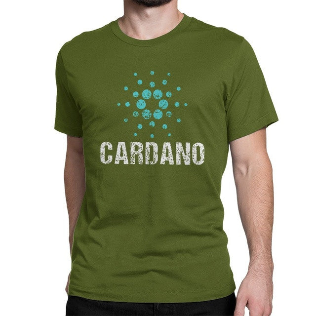 Cardano Ada Logo Cryptos Vintage T Shirts Men Cotton