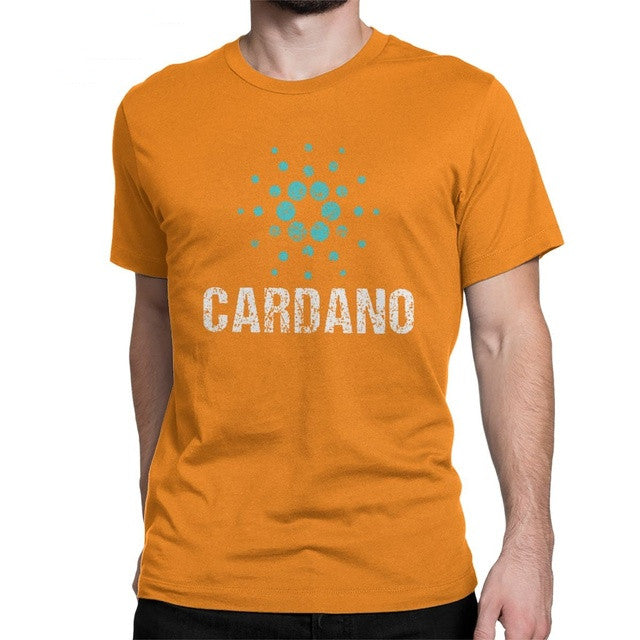 Cardano Ada Logo Cryptos Vintage T Shirts Men Cotton