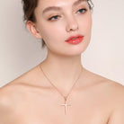 Celebrate faith and style with our Sterling Silver Cross Pendant Necklace, a meaningful and elegant jewelry gift suitable for both women and men.