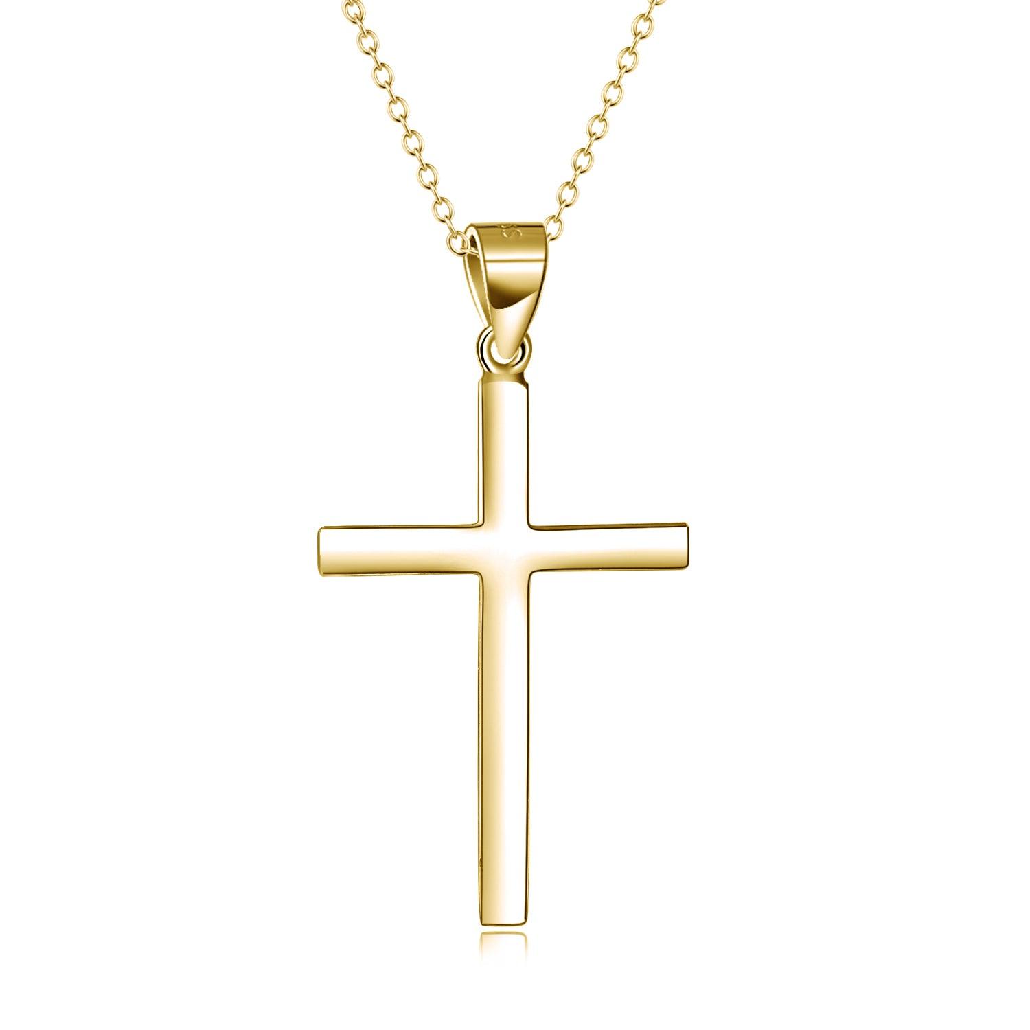 Celebrate faith and style with our Sterling Silver Cross Pendant Necklace, a meaningful and elegant jewelry gift suitable for both women and men.