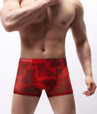 Comfort and style come together in our Men's Underwear Mesh Boxer Rose Printed Boxers.