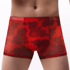 Comfort and style come together in our Men's Underwear Mesh Boxer Rose Printed Boxers.