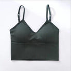 Cotton Sports Bras Women Push Up Solid Sports Bra Jogging Gym