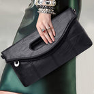 Cross-Border Direct Supply Clutch Bag Female Bag Large Capacity Simple Handbag Folding Lady Hand-Grabbing Diagonal Bag