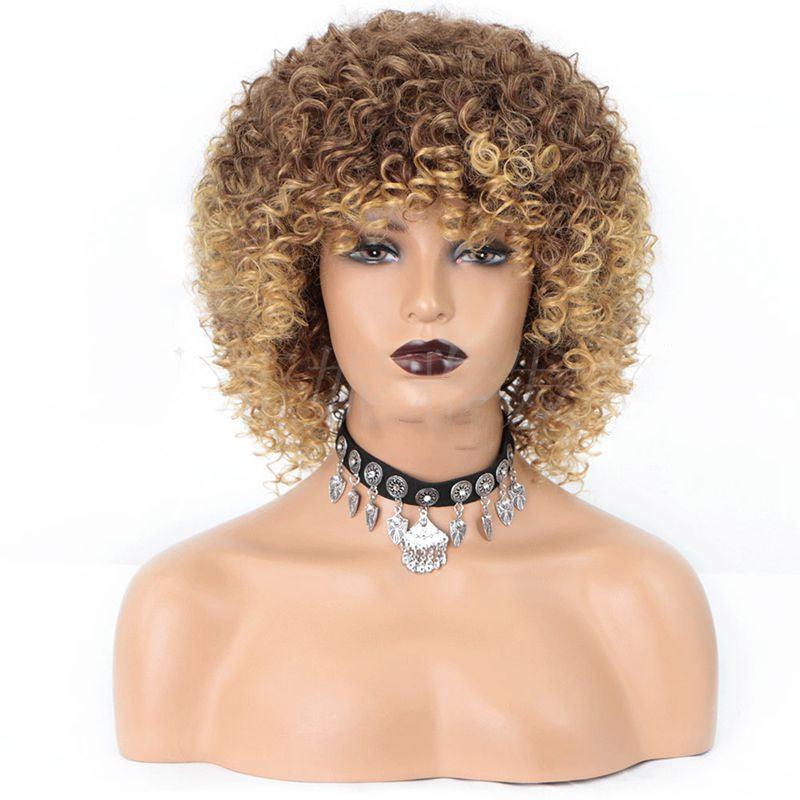 Cross-Border Wigs: Euro-American, Small Curly Ladies Wigs, African Style. Headgear with Explosive Fashion.