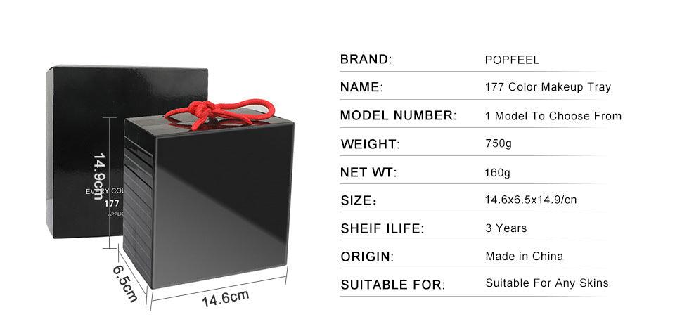 "Cross-border Makeup Set: 177 colors for eyes, blush, lips—versatile and vibrant."