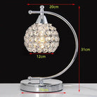 Crystal lamp: featuring a sleek design and crystal accents.