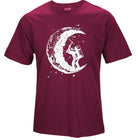 Digging The Moon Print Casual Mens O-neck T Shirts Fashion Men's Tops Men T-shirt Short Sleeve Men Tshirt