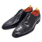 Discover sophistication with our Embossed Fish Pattern Leather Business Shoes, perfect for formal occasions.