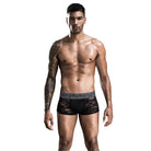 Discover the perfect combination of allure and style with our Black Lace See-through Men's Boxers.