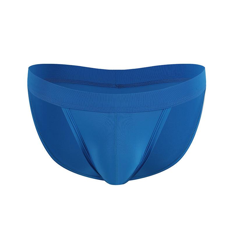 Discover the seamless comfort and sensuality of our Low Waist Sexy Ice Silk Solid Color Underwear for Men.