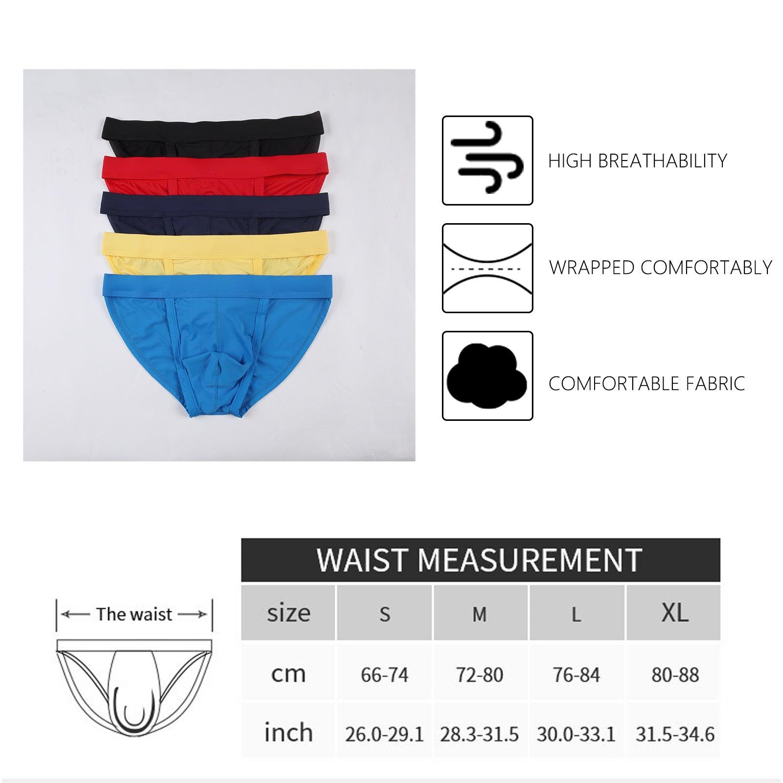 Discover the seamless comfort and sensuality of our Low Waist Sexy Ice Silk Solid Color Underwear for Men.