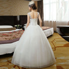 Double shoulder bridal dress