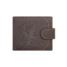 Eagle Hand-Polished Men's High-End Wallet Made from First Layer Cowhide