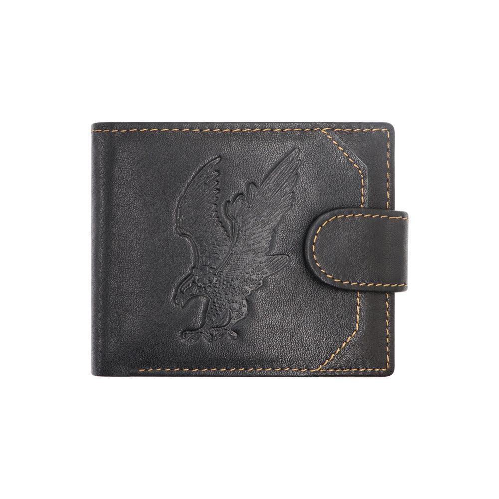 Eagle Hand-Polished Men's High-End Wallet Made from First Layer Cowhide